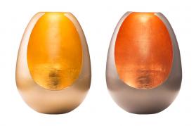 LEDローソク用ランタン 恐竜の卵【ゴールド・ブラウン】